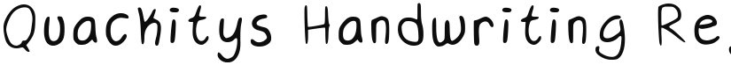 Quackitys Handwriting font download