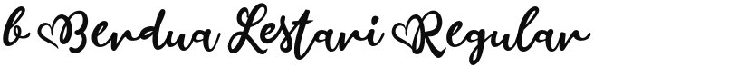 b Berdua Lestari font download