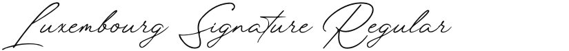 Luxembourg Signature font download