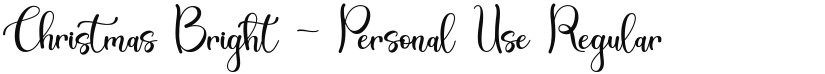Christmas Bright - Personal Use font download