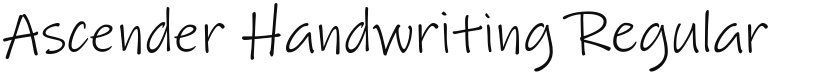 Ascender Handwriting font download