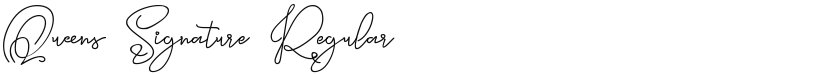 Queens Signature font download