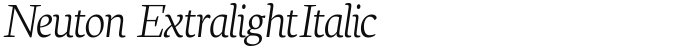 Neuton ExtralightItalic