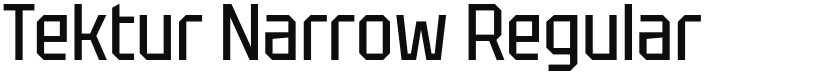 Tektur Narrow font download