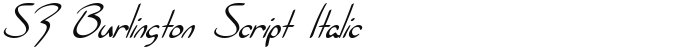 SF Burlington Script Italic