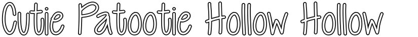 Cutie Patootie Hollow font download