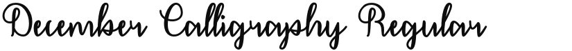 December Calligraphy font download
