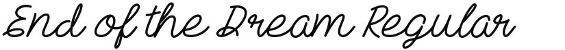 End of the Dream font download