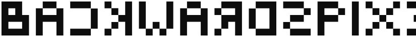 Backwards Pixelized font download