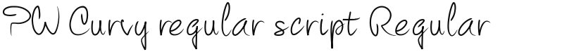 PW Curvy  script font download