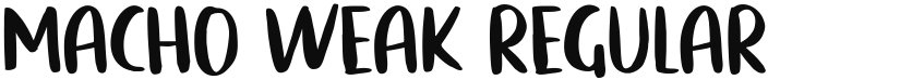 Macho Weak font download