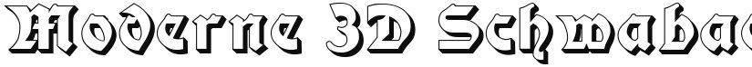 Moderne 3D Schwabacher font download