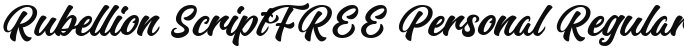 Rubellion Script FREE Personal Regular