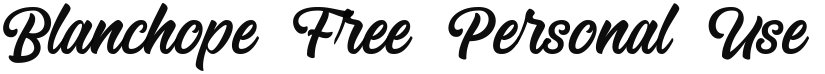 Blanchope Free Personal Use font download