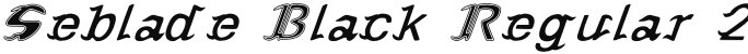 Seblade Black Regular 2 Italic