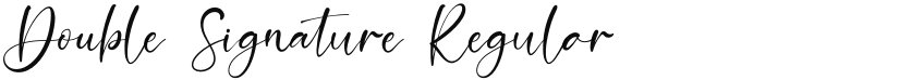 Double Signature font download