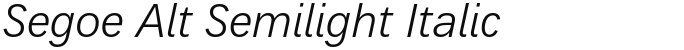 Segoe Alt Semilight Italic