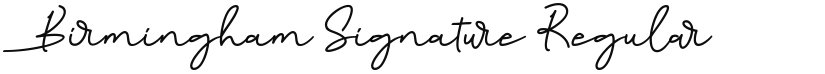 Birmingham Signature font download