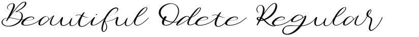 Beautiful Odete font download