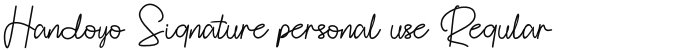 Handoyo Signature personal use Regular