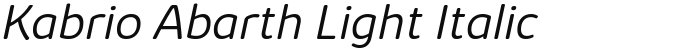 Kabrio Abarth Light Italic