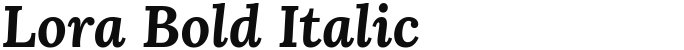 Lora Bold Italic