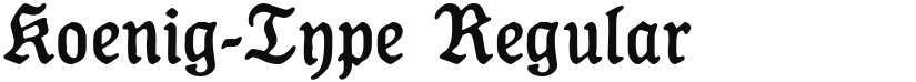 Koenig-Type font download