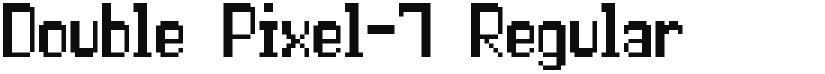 Double Pixel-7 font download
