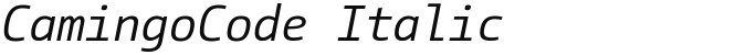 CamingoCode Italic