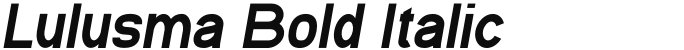 Lulusma Bold Italic