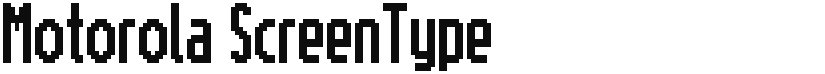 Motorola ScreenType font download