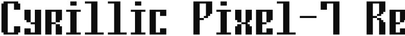 Cyrillic Pixel-7 font download