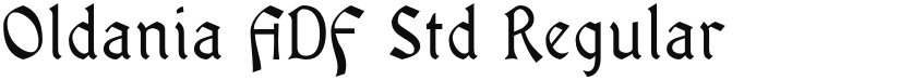 Oldania ADF Std font download
