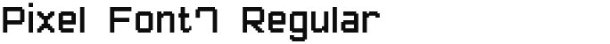 Pixel Font7 Regular