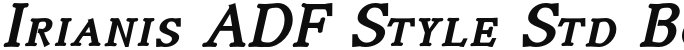 Irianis ADF Style Std Bold Italic