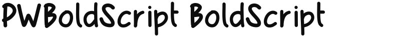 PWBoldScript font download