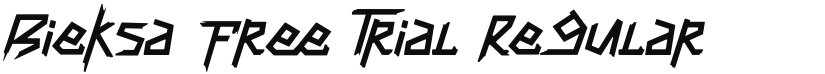 Bieksa Free Trial font download