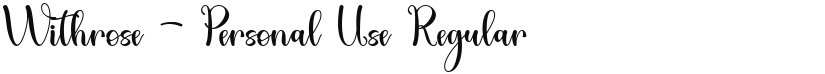 Withrose - Personal Use font download