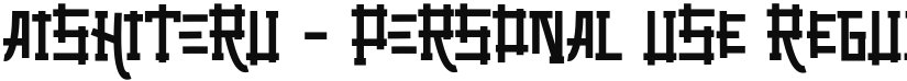 Aishiteru - personal use font download