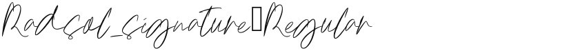 Radsol_signature font download