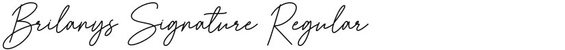 Brilanys Signature font download