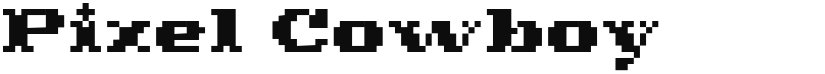 Pixel Cowboy font download