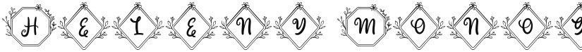 Heleny Monogram font download