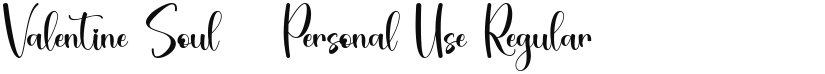 Valentine Soul - Personal Use font download