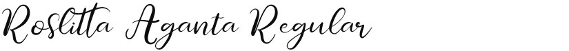 Roslitta Aganta font download
