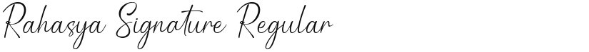 Rahasya Signature font download