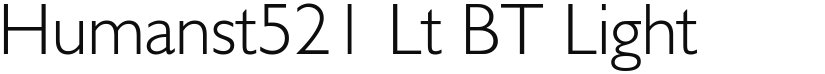 Humanst521 Lt BT font download