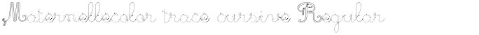 Maternellecolor trace cursive Regular