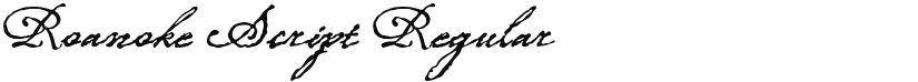 Roanoke Script font download