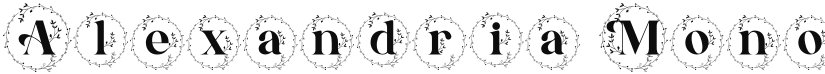 Alexandria Monogram font download